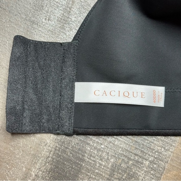 Cacique Black Lightly Lined Full Coverage Underwire Bra 40DDD - Picture 8 of 11